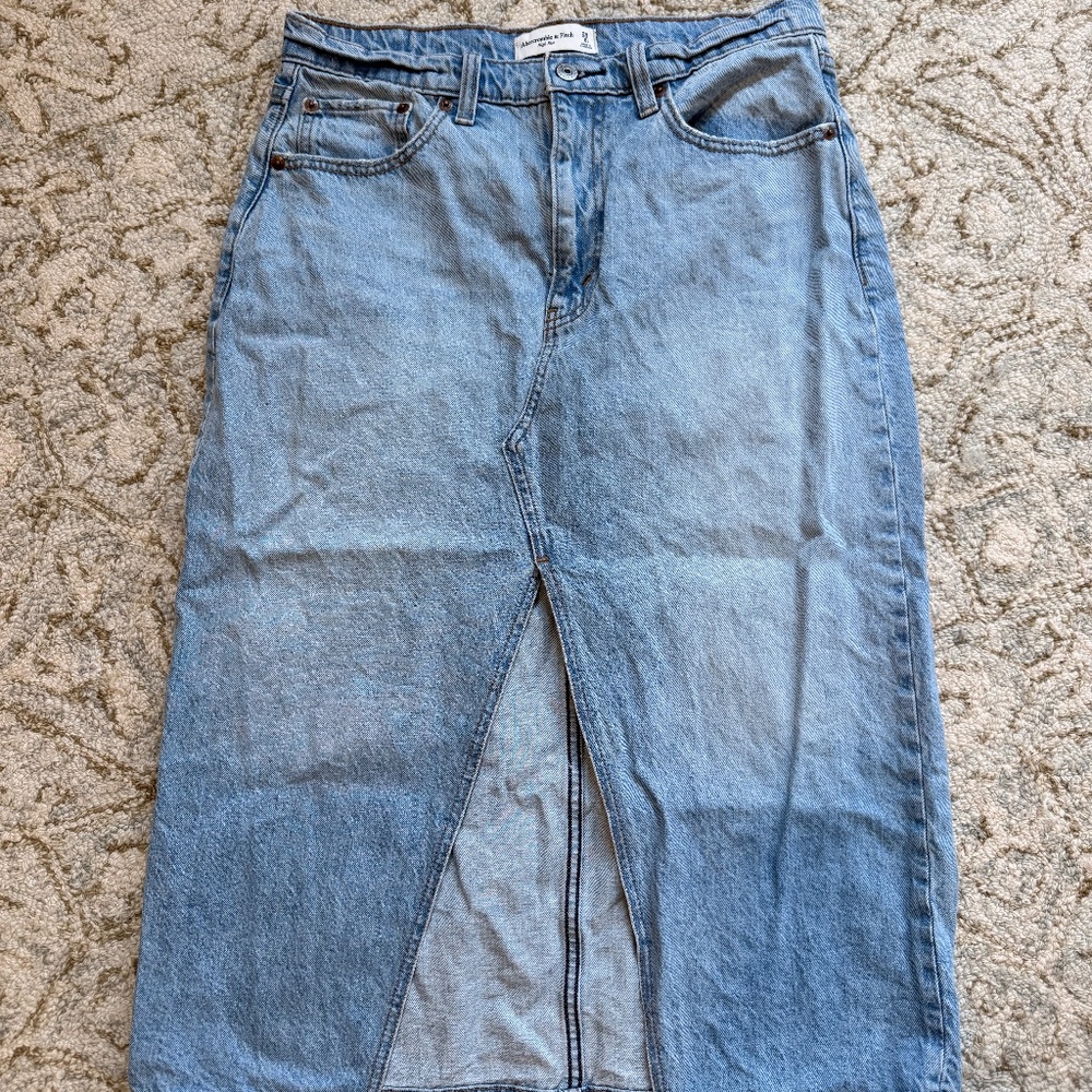Abercrombie Denim Skirt Midi sz 8P